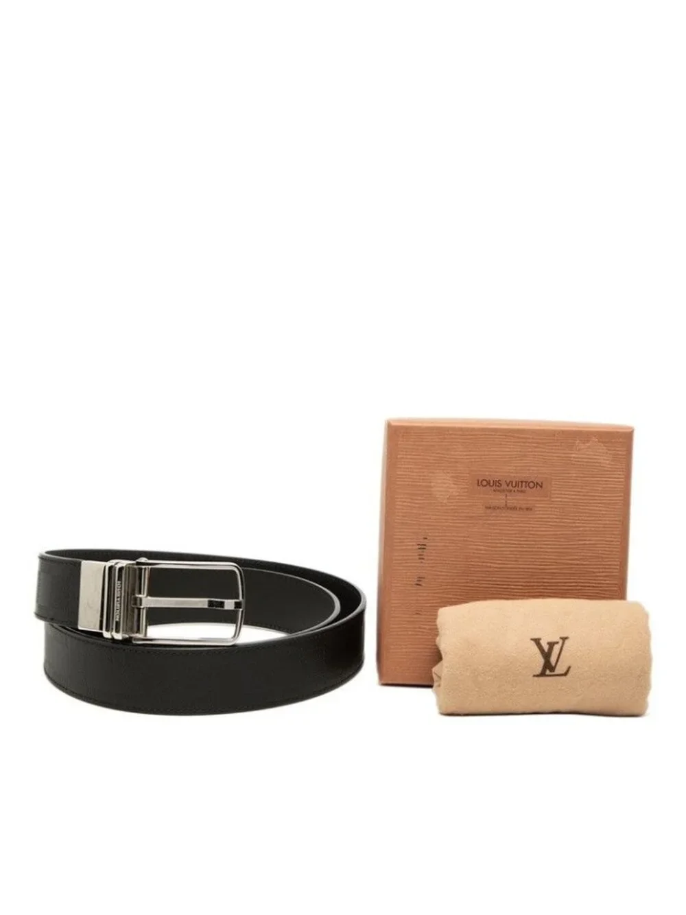Louis Vuitton Damier Infini Boston Belt 100 40 Black Leather